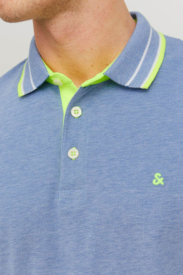 Jack & Jones Polo slim fit brilhante azul