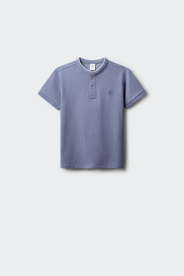 Springfield Kids Polo cuello mao oxford niño azul