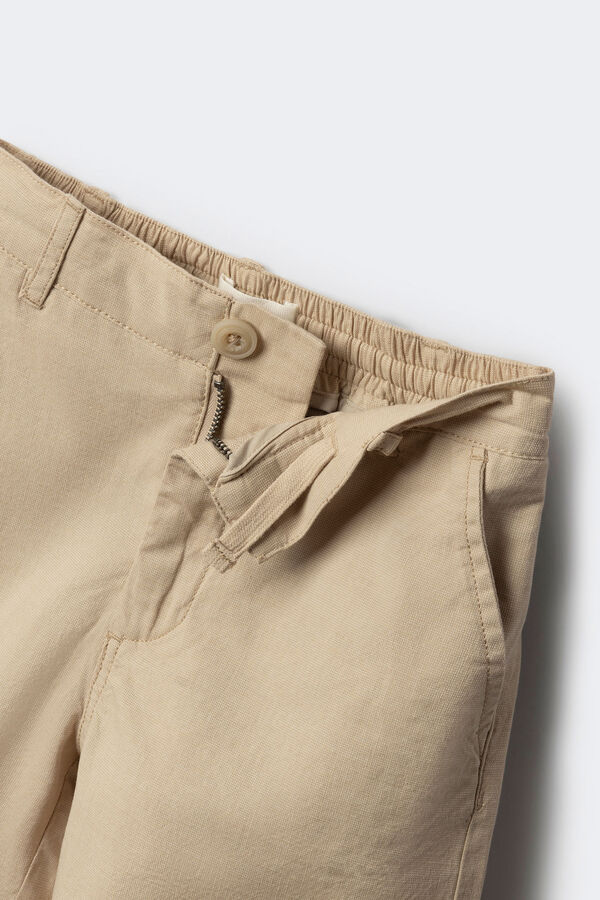 Springfield Kids Shorts xadrez de menino bege