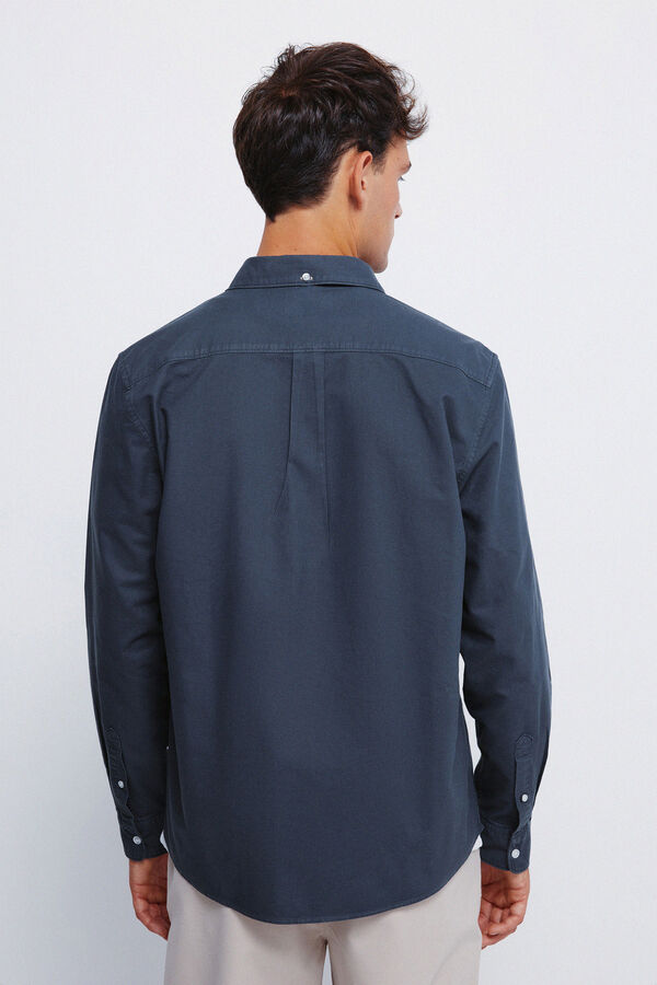 Springfield Peça oxford tingida azul