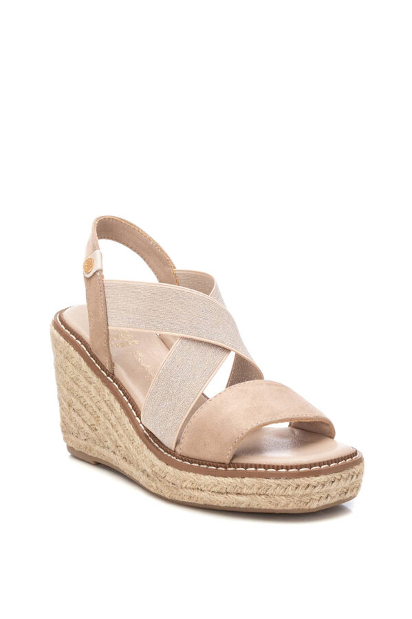 Springfield Beige faux suede Sra sandal  brown