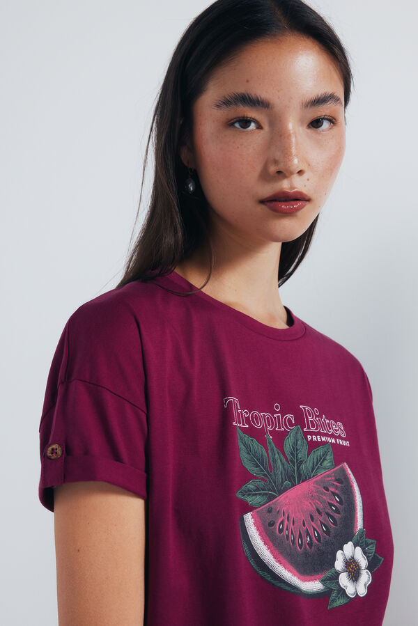 Springfield Camiseta gráfica tropical estampado