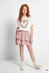 Springfield Kids Saia de flores para menina rosa