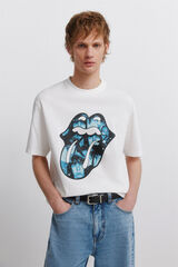 Springfield T-shirt Rolling Stones bege