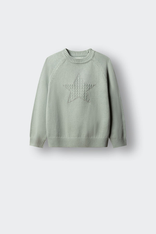 Springfield Kids Camisola estrela menina verde