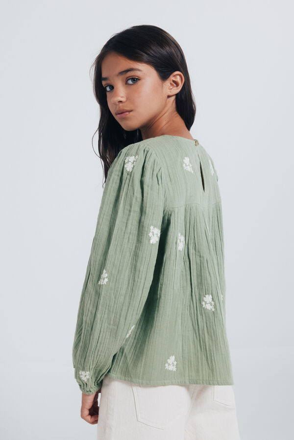 Springfield Kids Blusa de manga comprida para menina verde