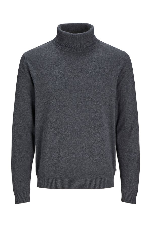 Jack & Jones Camisola de gola alta em algod&atilde;o cinzento