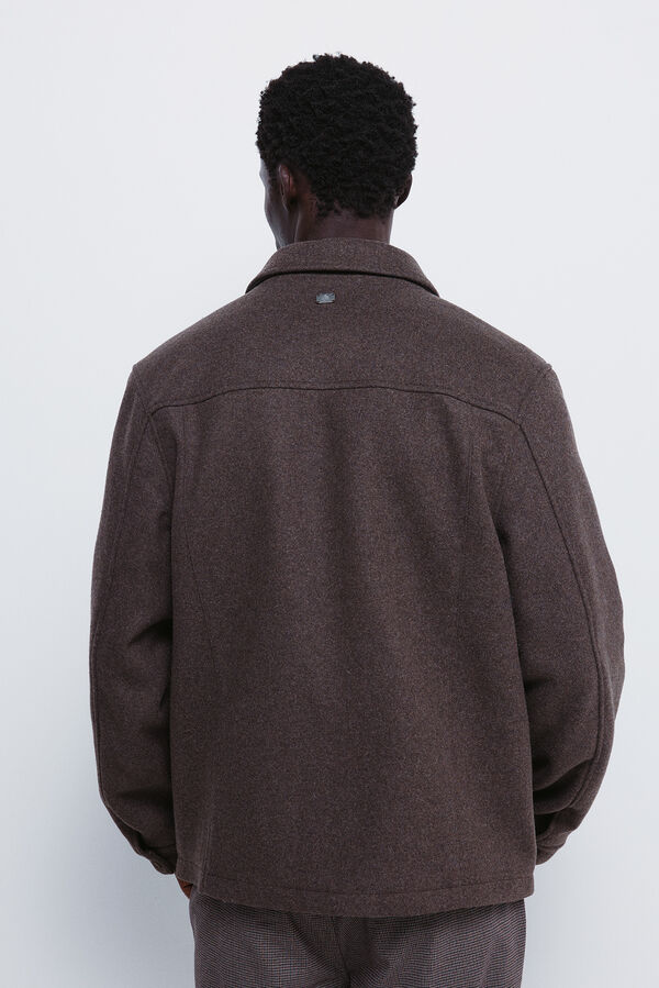 Springfield Sobrecamisa com efeito de lã cru