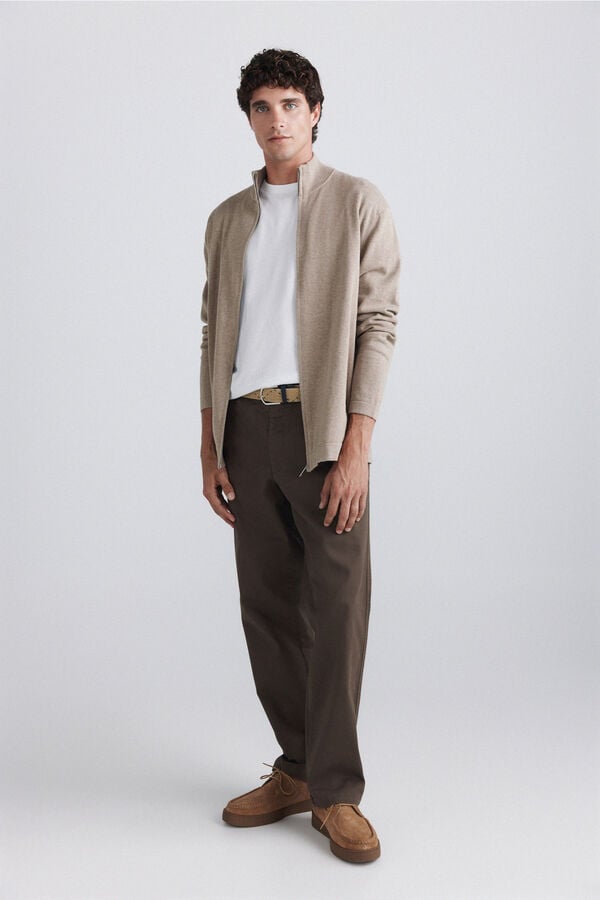 Springfield Straight fit chinos nude