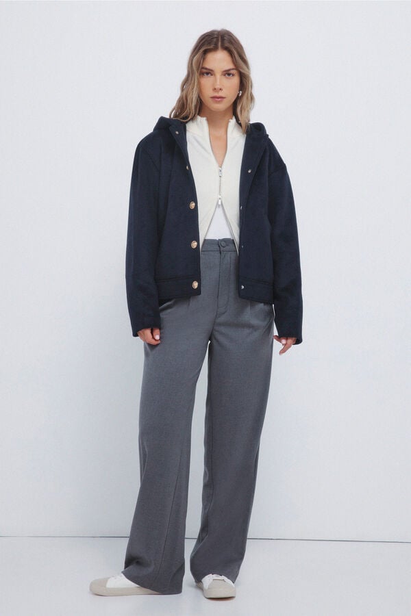 Springfield casaco de marinheiro com capuz azul