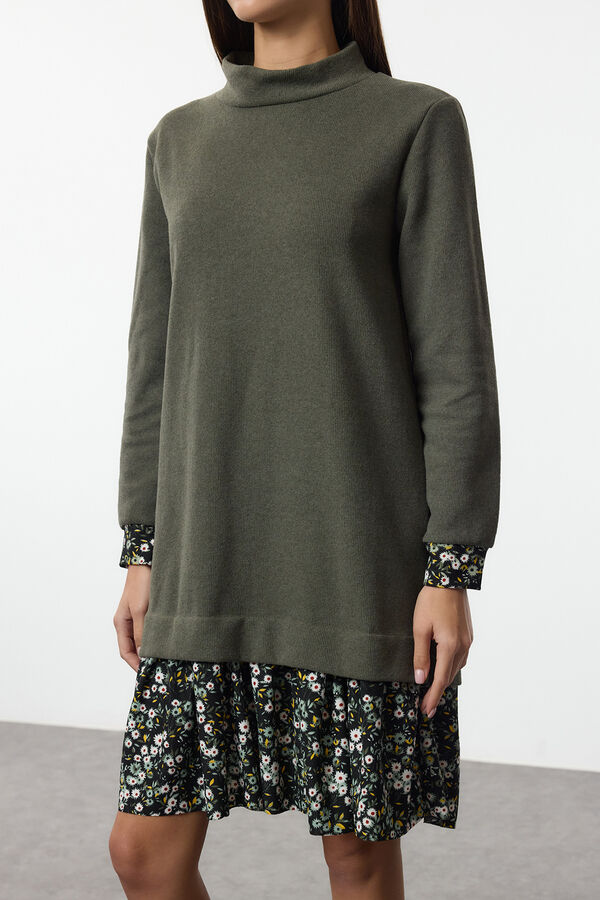 Trendyol Vestido mini de malha verde