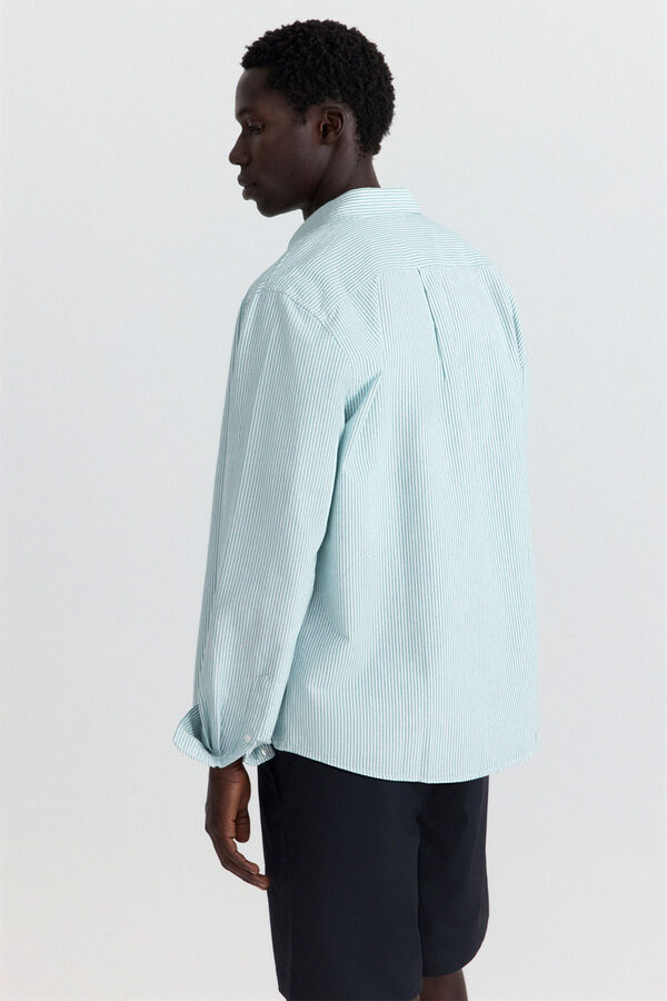 Springfield Camisa oxford &agrave;s riscas verde