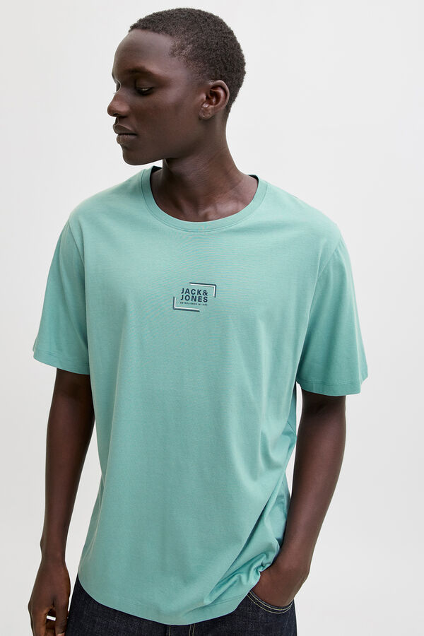 Jack & Jones T-shirt com logo na frente azul