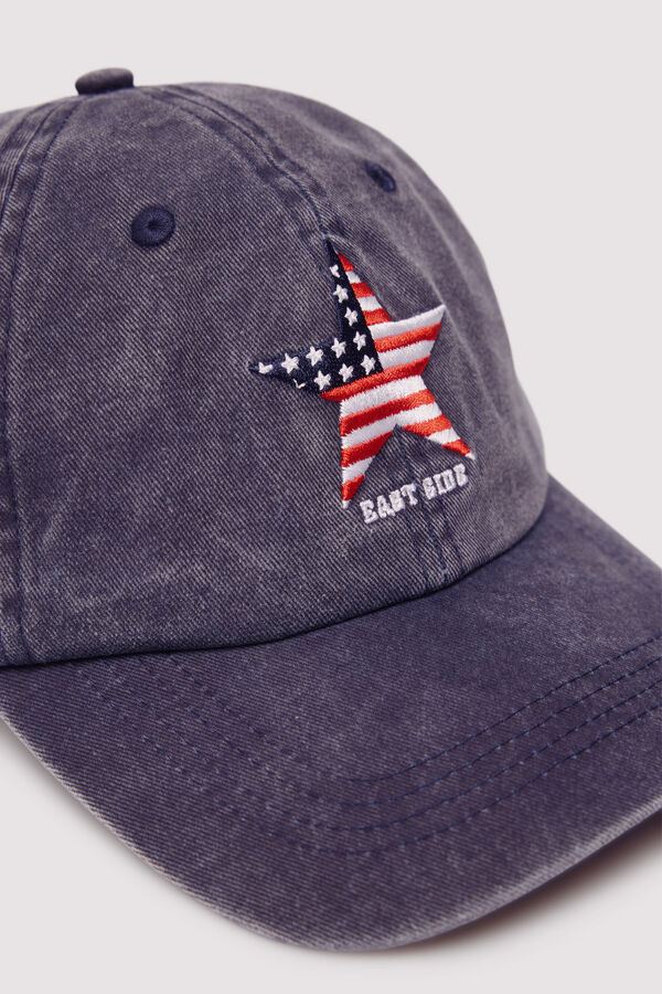 Springfield Boné com estrela da bandeira americana azul