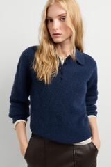 Pepe Jeans Polo de punto de manga larga azul