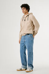 Pepe Jeans Blus&atilde;o corta-vento com logo no peito. bege