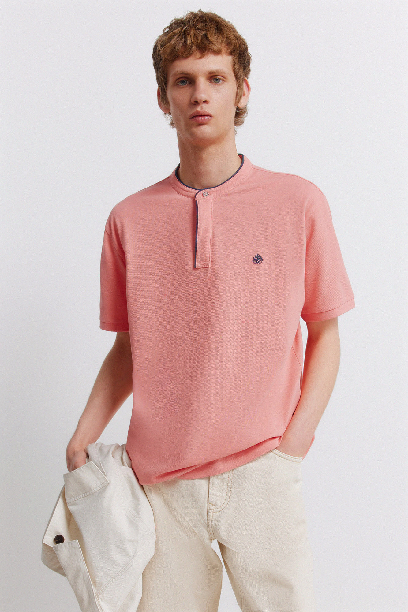 Springfield Polo em piqu&eacute; gola mao slim fit