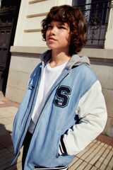 Springfield Kids Jaqueta de beisebol universitária masculina azul