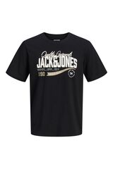 Jack & Jones PLUS T-shirt de manga curta estampada preto