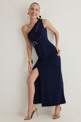 Trendyol Vestido com abertura na perna azul