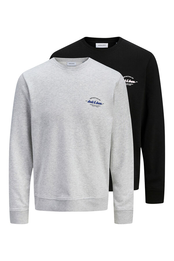 Jack & Jones Pacote com 2 moletons b&aacute;sicos preto