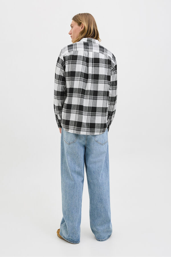 Jack & Jones Camisa xadrez regular fit branco