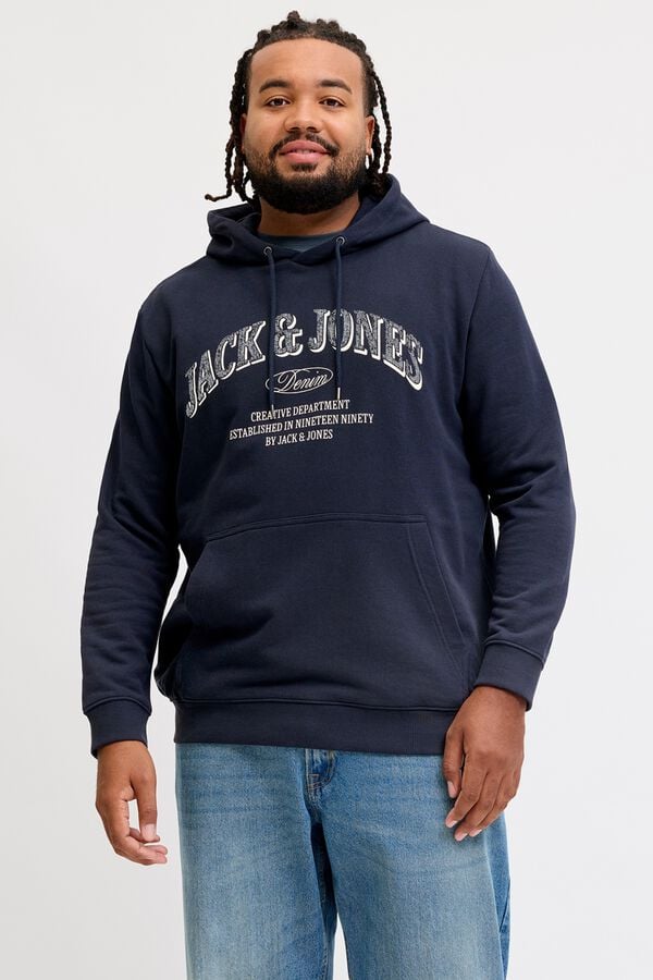 Jack & Jones PLUS Sweatshirt com capuz azul