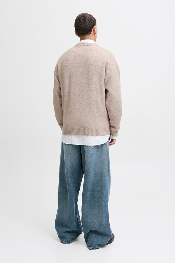 Jack & Jones Camisola básico de malha cinzento