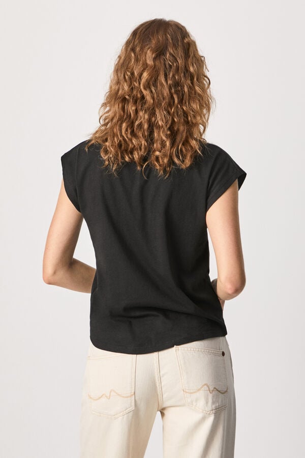 Pepe Jeans T-shirt manga curta preto