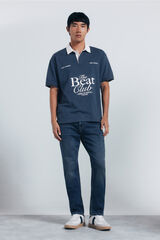 Springfield Calça jeans slim fit de malha denim azul