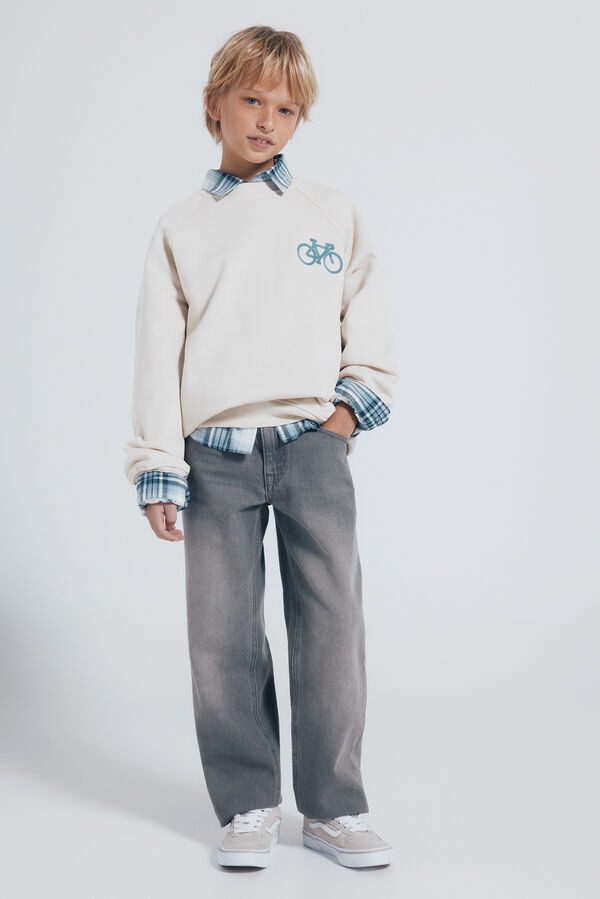 Springfield Kids Sweatshirt infantil capuz para ciclismo estampado