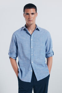 Springfield Camisa de algodão Slub