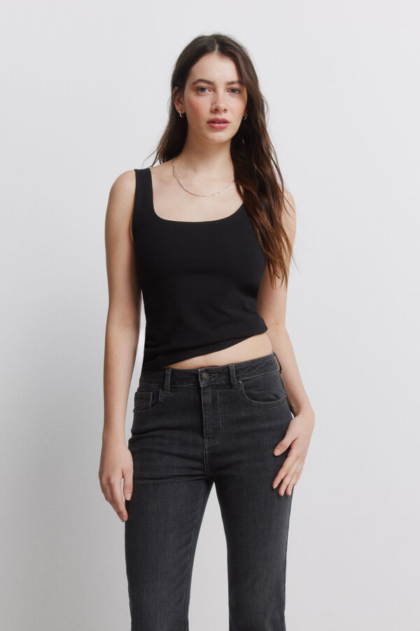 Springfield Cal&ccedil;as jeans flare cinzento