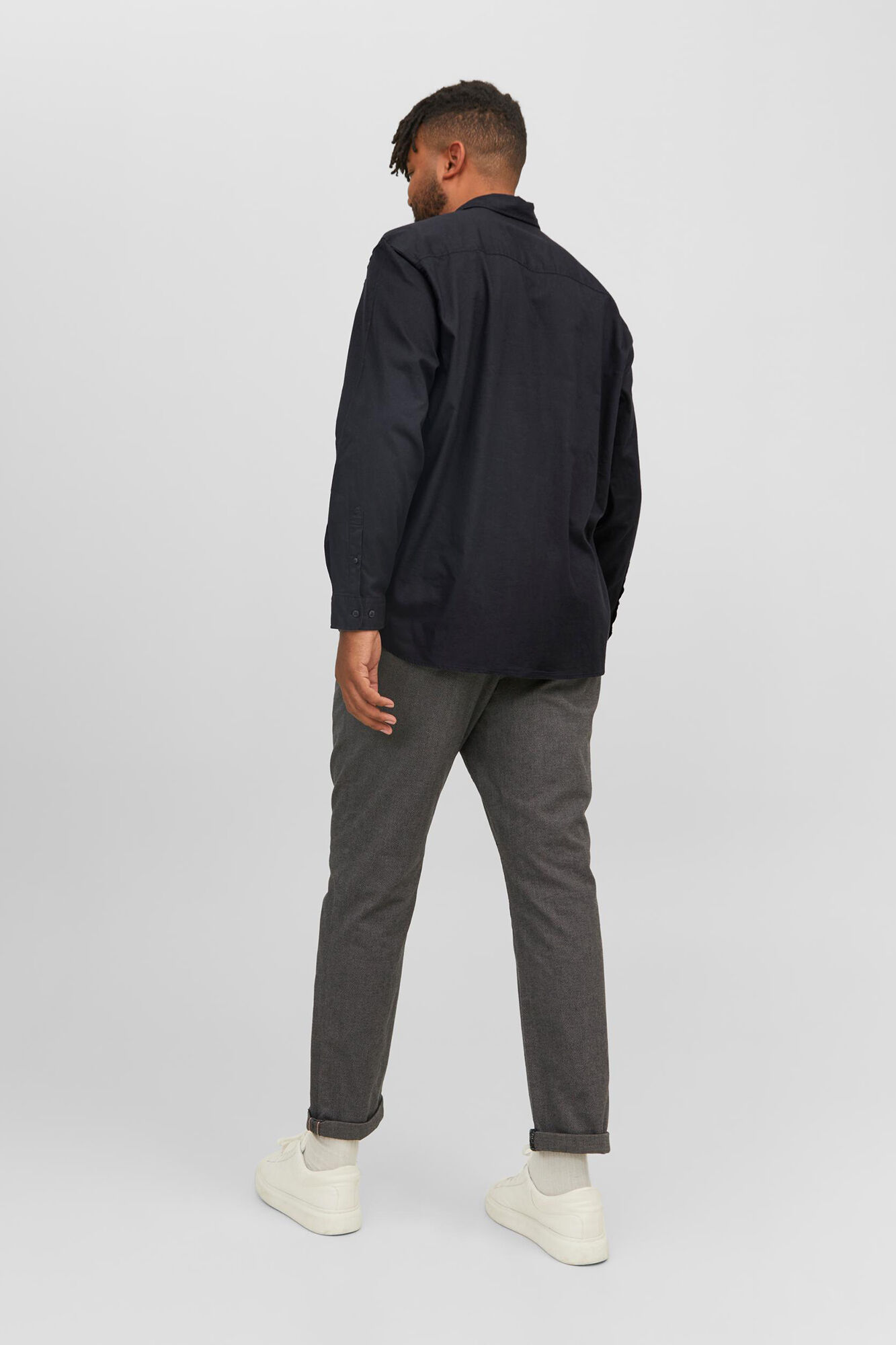 Jack & Jones PLUS Camisa sarga cuadros loose fit PLUS