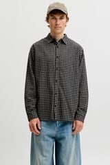 Jack & Jones Camisa aos quadrados preto