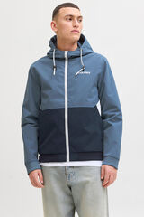 Jack & Jones Jaqueta bomber com capuz cinzento