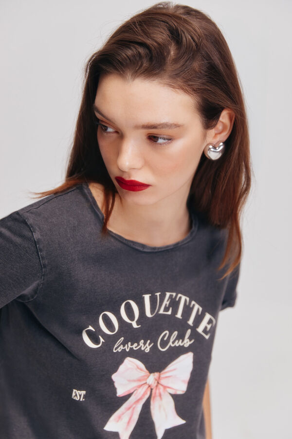 Springfield Camiseta "Coquette" gris