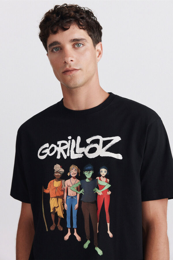 Springfield T-shirt Gorillaz Mountain Group preto
