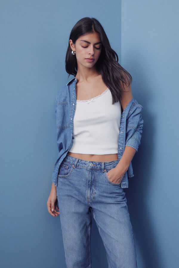 Springfield Jeans mom azul