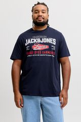 Jack & Jones PLUS T-shirt de manga curta estampada azul