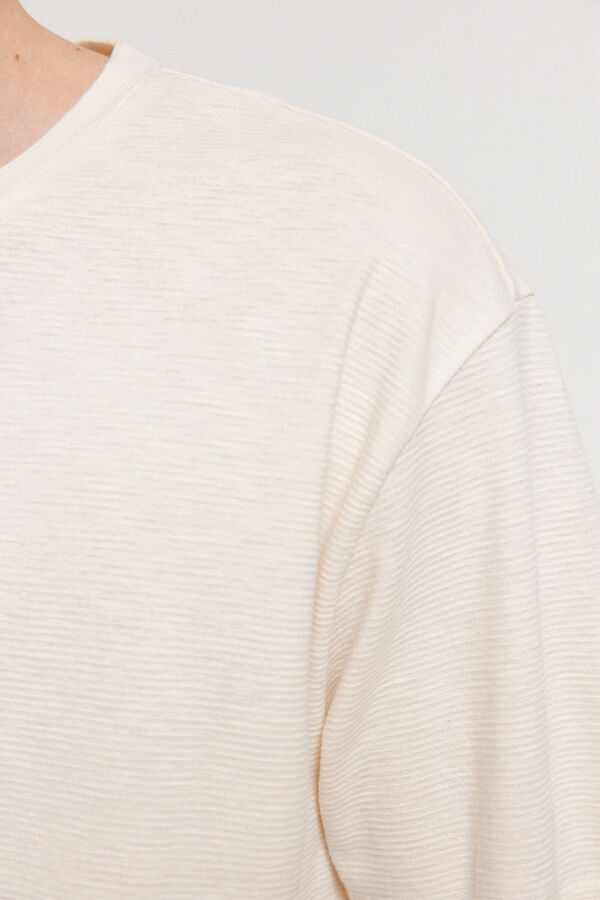 Springfield T-shirt com textura branco