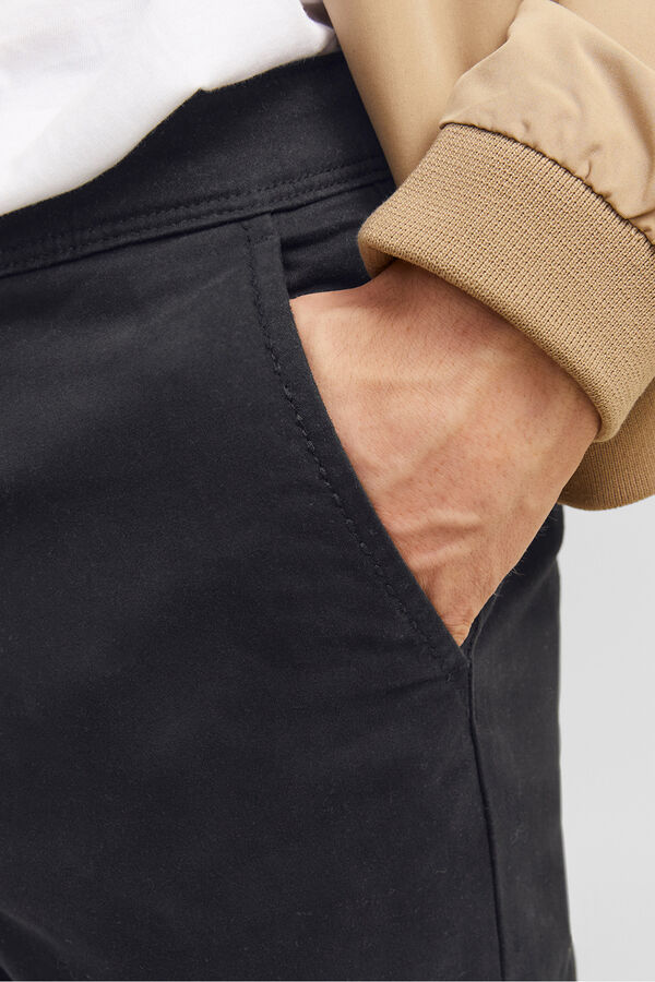 Jack & Jones Calças chino slim fit preto