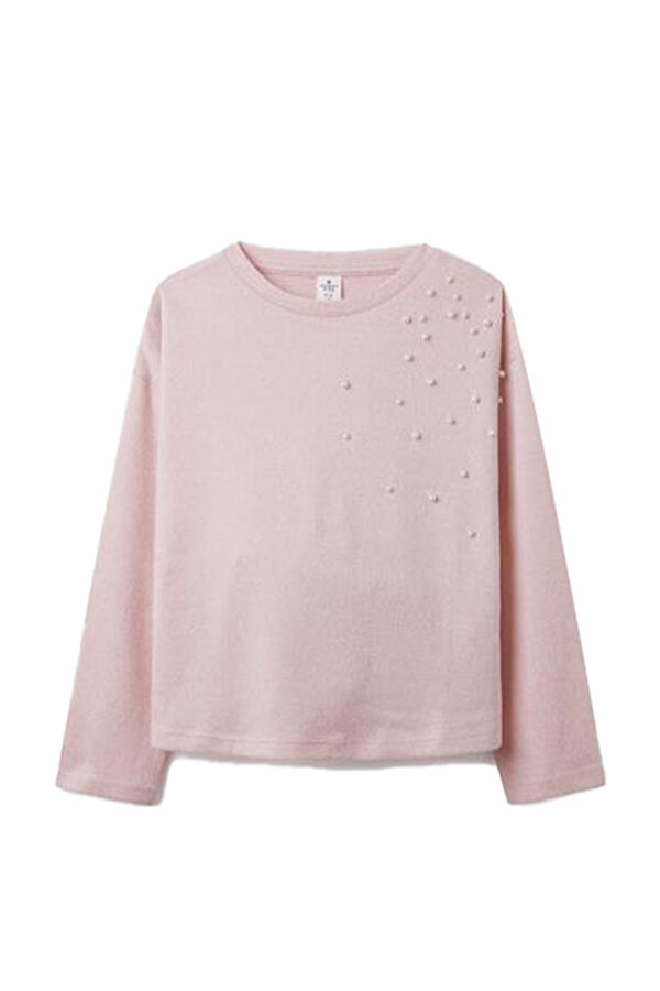 GENERICO camiseta manga larga niña/niño 100 algodon nacional color rosa
