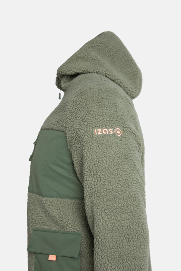 Izas Chaqueta polar de borreguillo kaki