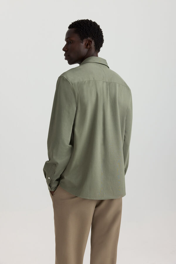 Springfield Camisa performance comfort quick dry e non-iron bege