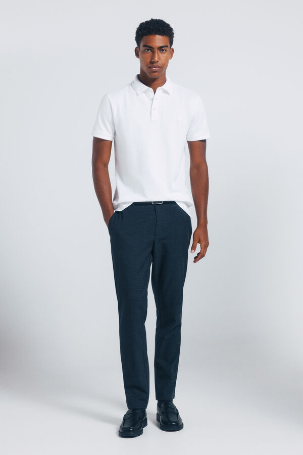 Springfield Polo piqué slim fit branco