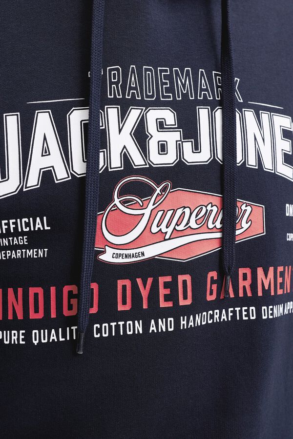 Jack & Jones PLUS Sweatshirt regular com capuz azul