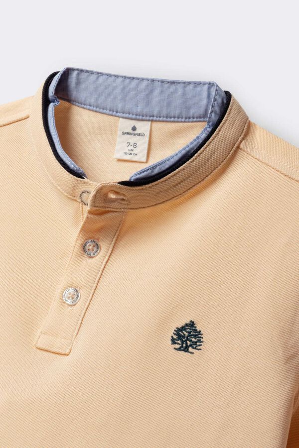 Springfield Kids Polo gola mao em chambray menino vermelho