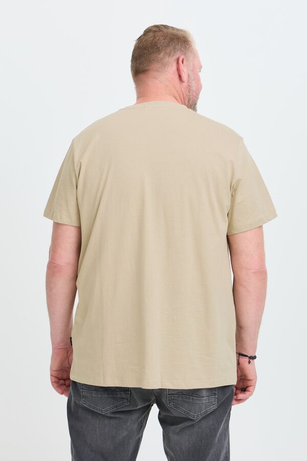 Blend PLUS T-shirt de algod&atilde;o de manga curta castanho