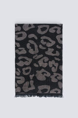 Springfield cachecol com estampado animal cinzento